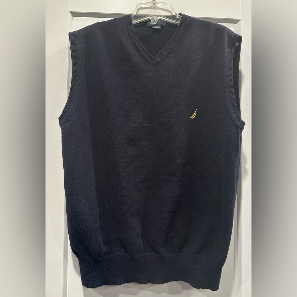 Vintage Nautica V-Neck Navy Sweater Vest